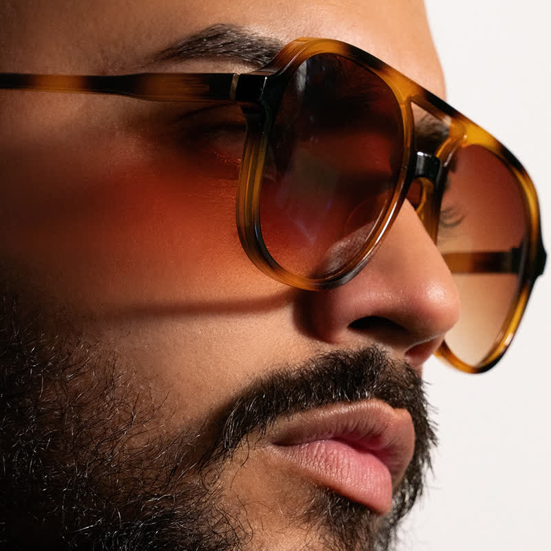 Retro-Vintage Double Bridges Polarized Aviator Sunglasses
