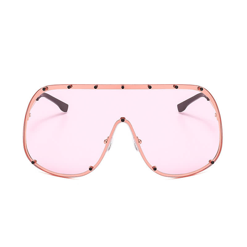 Unisex Hipster One-piece Polarized Aviator Sunglasses