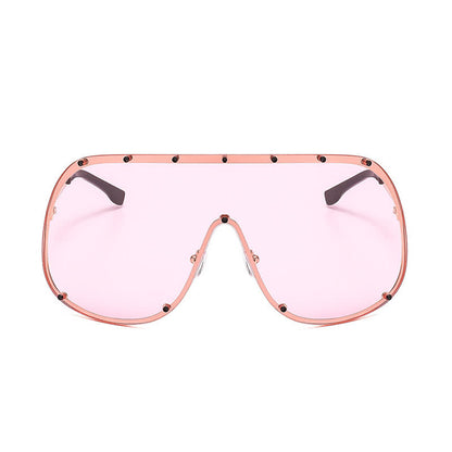 Unisex Hipster One-piece Polarized Aviator Sunglasses