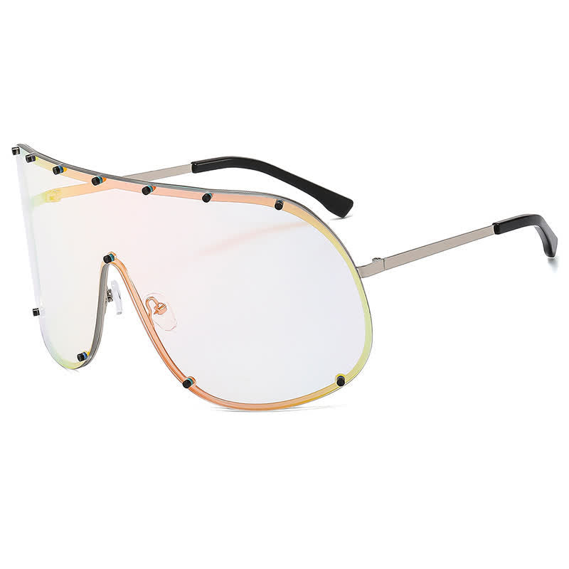 Unisex Hipster One-piece Polarized Aviator Sunglasses