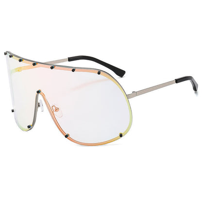 Unisex Hipster One-piece Polarized Aviator Sunglasses
