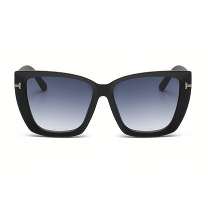 'T' Design Square Frame Oversized Sunglasses
