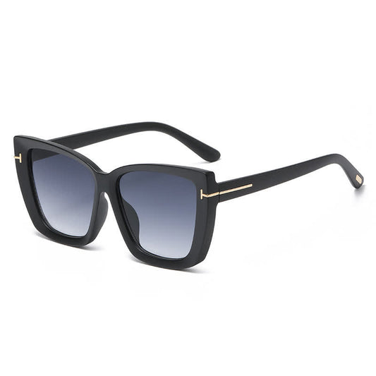 'T' Design Square Frame Oversized Sunglasses