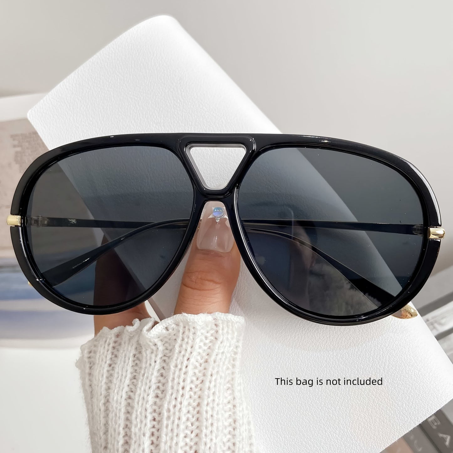 Fashion Double Bridges Aviator Sunglasses