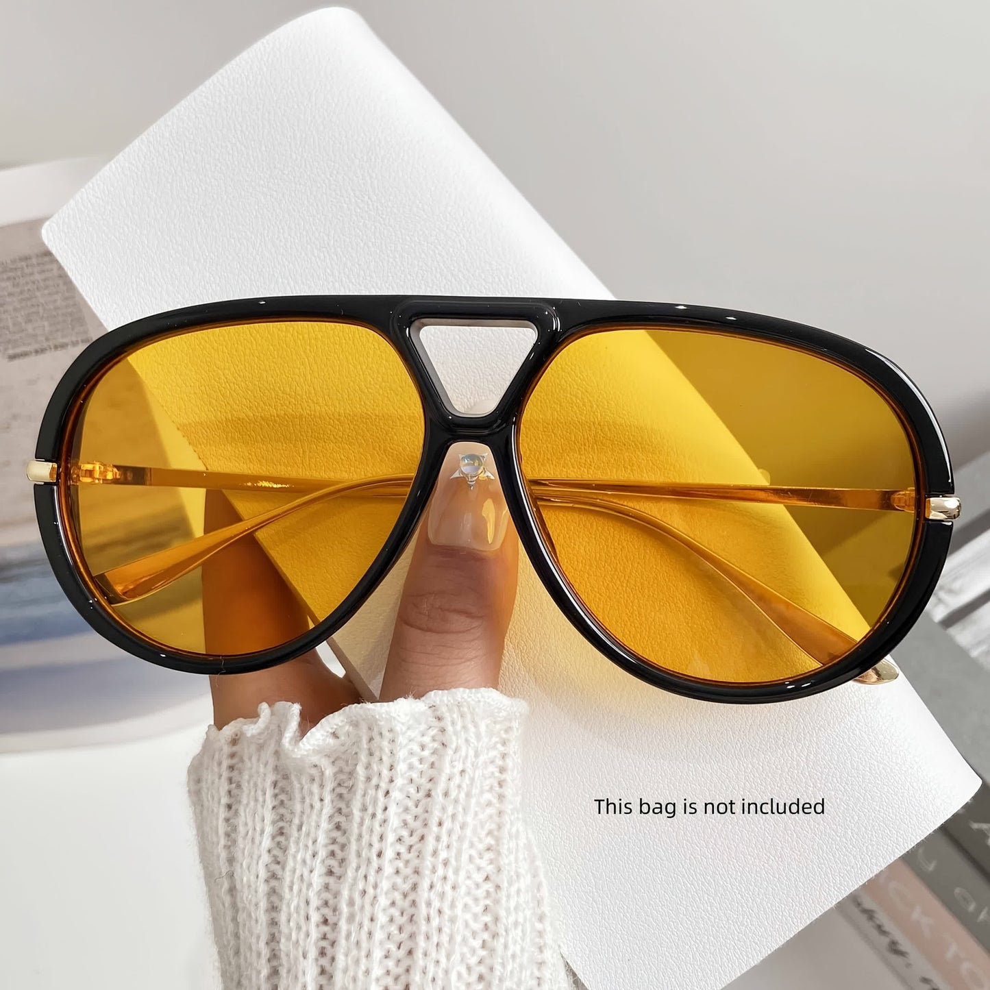 Fashion Double Bridges Aviator Sunglasses
