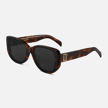 Cat-Eye Large Frame Sunglasses with Nylon Lenses