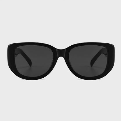 Cat-Eye Large Frame Sunglasses with Nylon Lenses