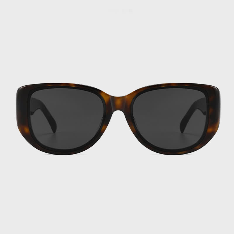 Cat-Eye Large Frame Sunglasses with Nylon Lenses