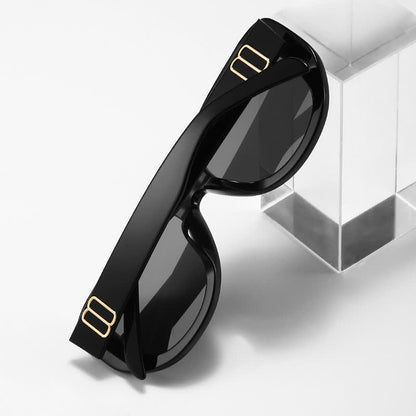 Cat-Eye Large Frame Sunglasses with Nylon Lenses