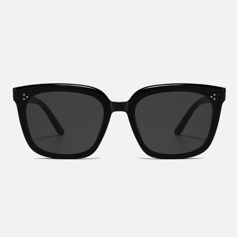 Fashion Square Frame Black Sunglasses with Nylon Lenses