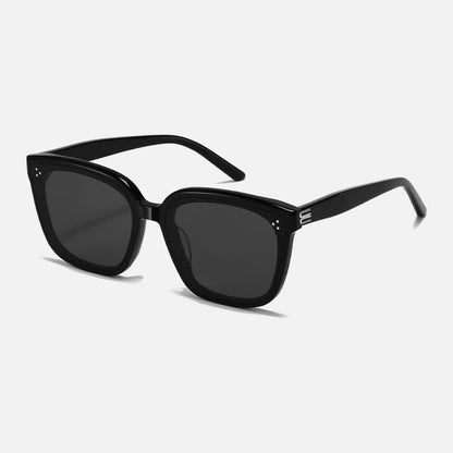 Fashion Square Frame Black Sunglasses with Nylon Lenses