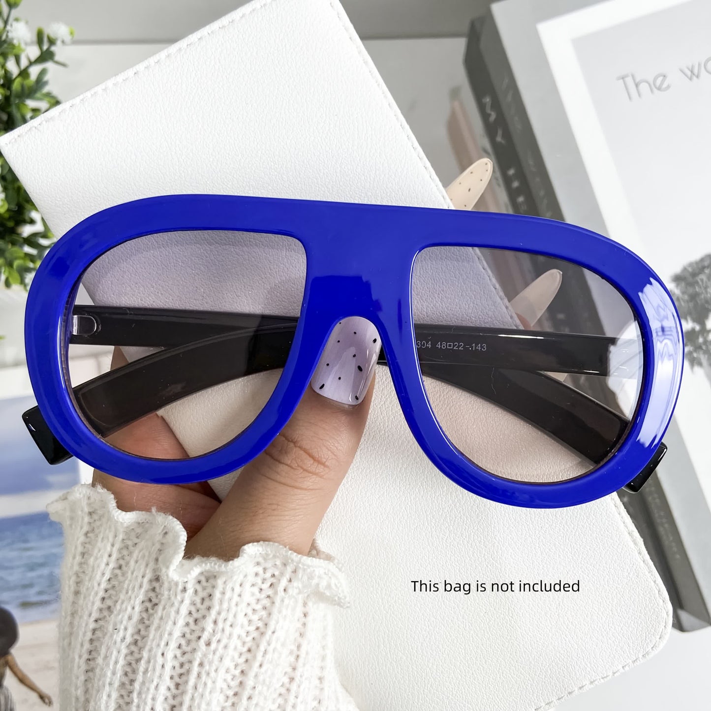 Oversized Frame Hipster Aviator Sunglasses