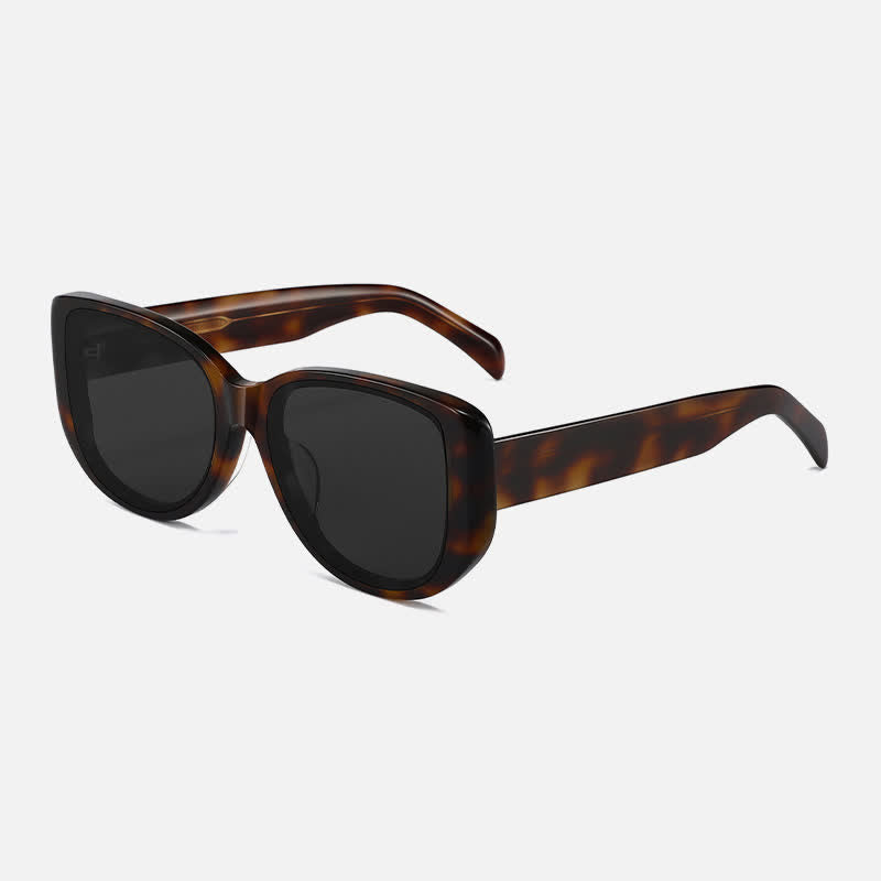 Cat-Eye Large Frame Simple Sunglasses with Nylon Lenses