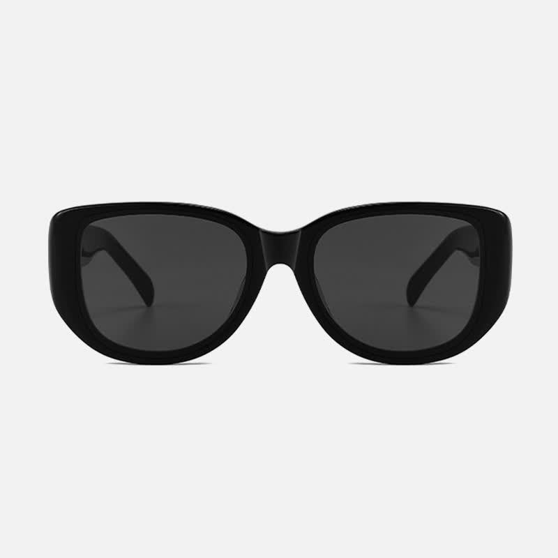 Cat-Eye Large Frame Simple Sunglasses with Nylon Lenses