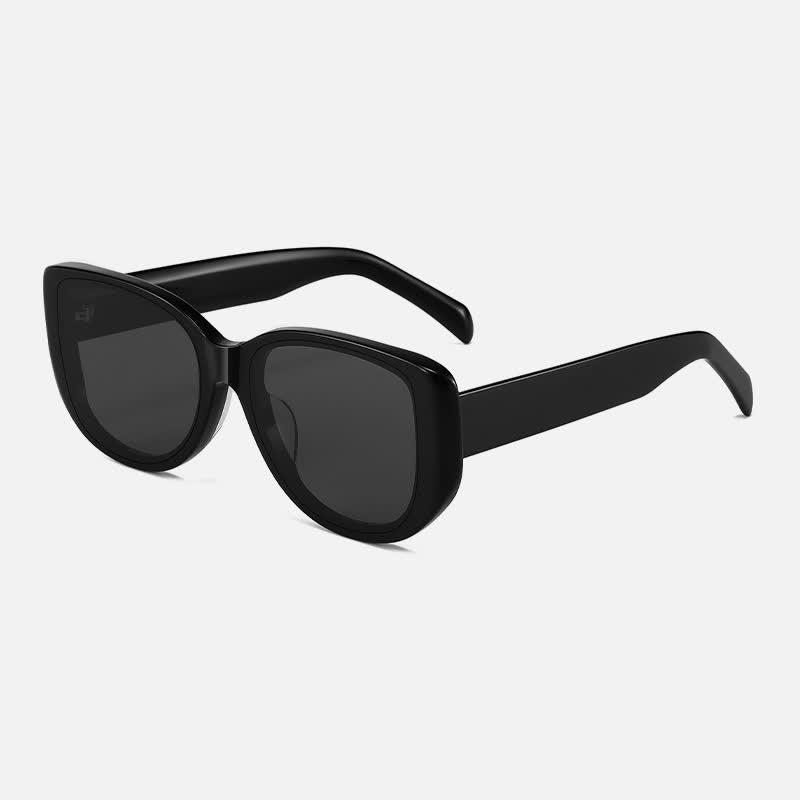 Cat-Eye Large Frame Simple Sunglasses with Nylon Lenses