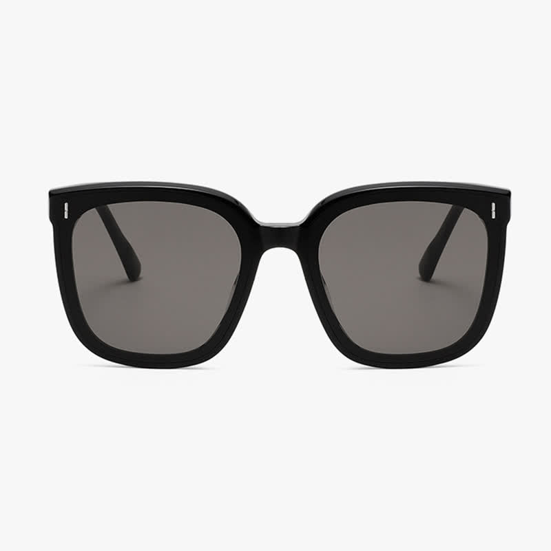 Square Large Frame Simple Sunglasses with Nylon Lenses