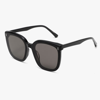 Square Large Frame Simple Sunglasses with Nylon Lenses
