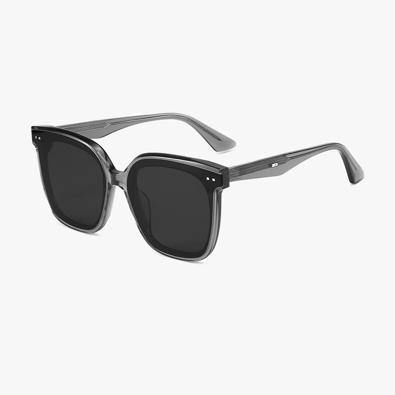 Square Frame Oversized Sunglasses with Nylon Lenses