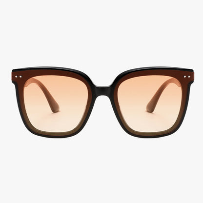 Square Frame Oversized Sunglasses with Nylon Lenses