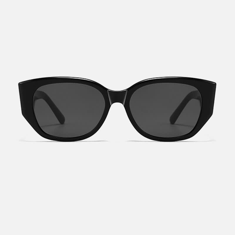 Cat-Eye Thick Temples Hipster Sunglasses