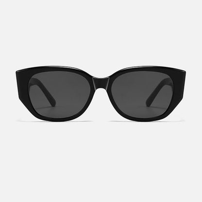 Cat-Eye Thick Temples Hipster Sunglasses