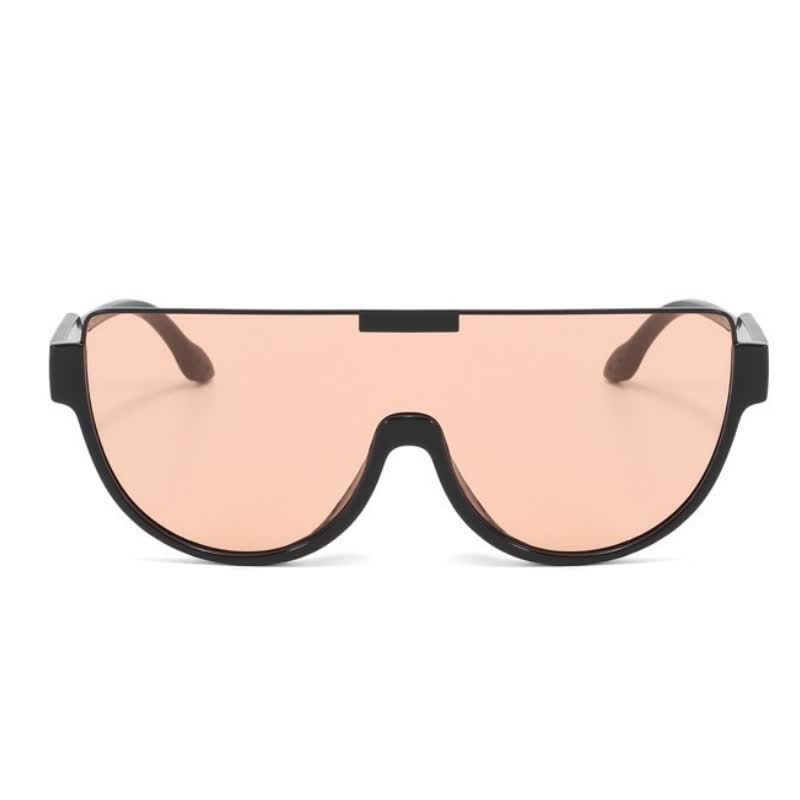 Oversized Frame Semi-Rimless Aviator Sunglasses