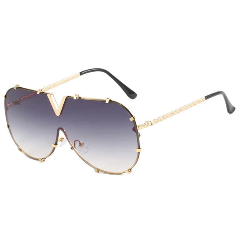 'V' Design Hipster Aviator Sunglasses