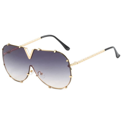 'V' Design Hipster Aviator Sunglasses