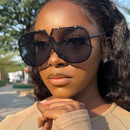 'V' Design Hipster Aviator Sunglasses
