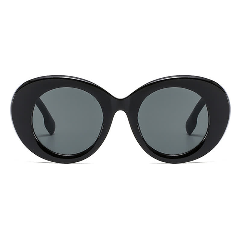 Round Thick Frame Hipster Oversized Sunglasses