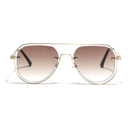 Vintage Double Bridges Hollow-out Aviator Sunglasses