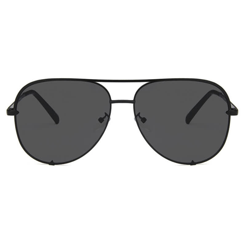 Vintage Double Bridges Aviator Frame Sunglasses For Driving