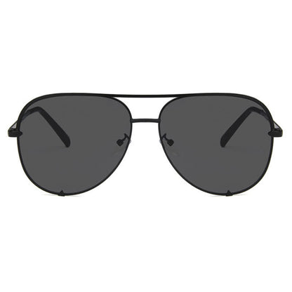 Vintage Double Bridges Aviator Frame Sunglasses For Driving