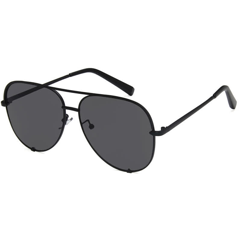 Vintage Double Bridges Aviator Frame Sunglasses For Driving