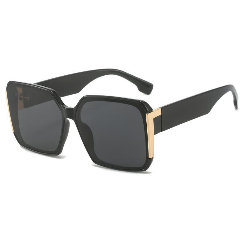 Square Frame Oversized Rimless Sunglasses