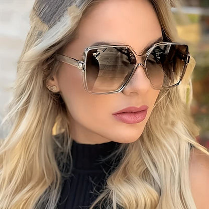 Square Frame Vintage Oversized Sunglasses
