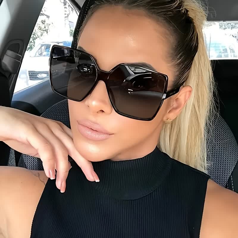Square Frame Vintage Oversized Sunglasses