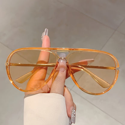 Double Bridges Fashion Aviator Sunglasses