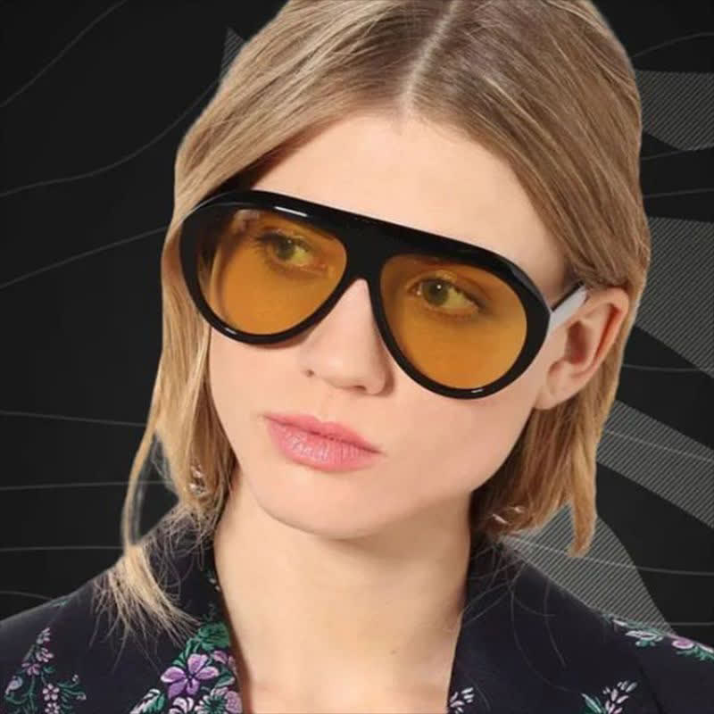 Hipster Oversized Frame Aviator Sunglasses
