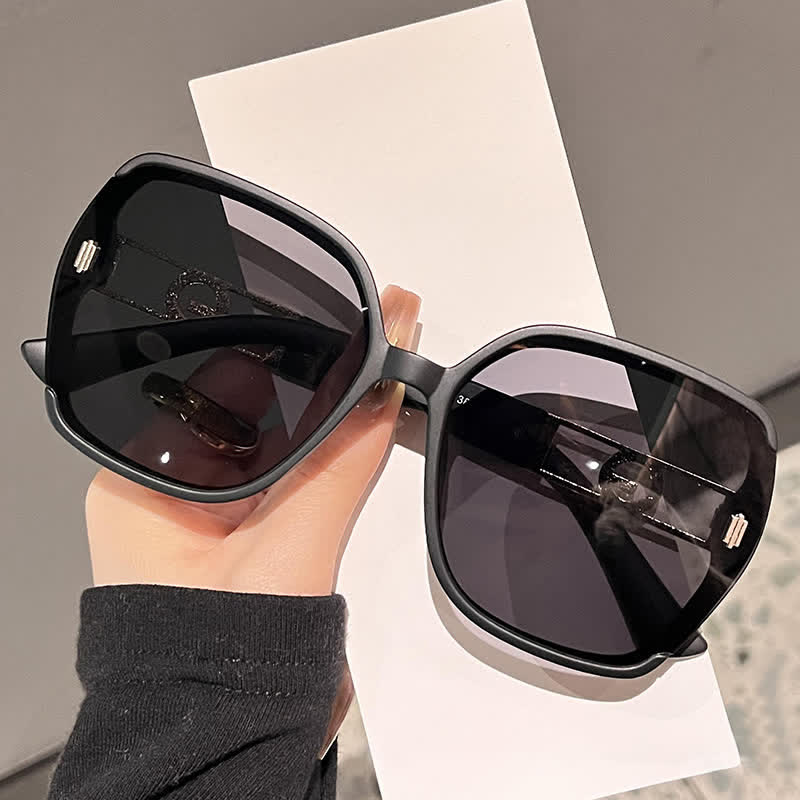 Fashion Square Hollow-out Oversized Sunglasses