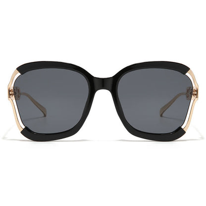 Fashion Square Chain Temples Oversized Sunglasses