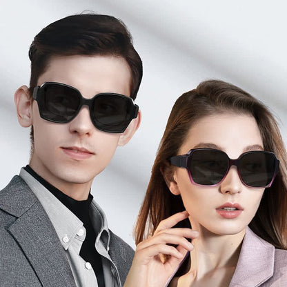 Square Frame Polarized Driving Sunglasses Fit Over Glasses for Nearsighted People