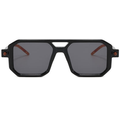 Double Bridges Square Frame Sunglasses