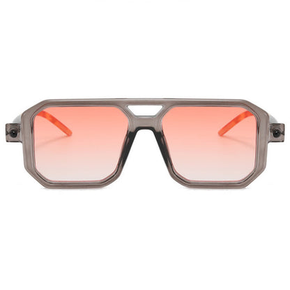 Double Bridges Square Frame Sunglasses