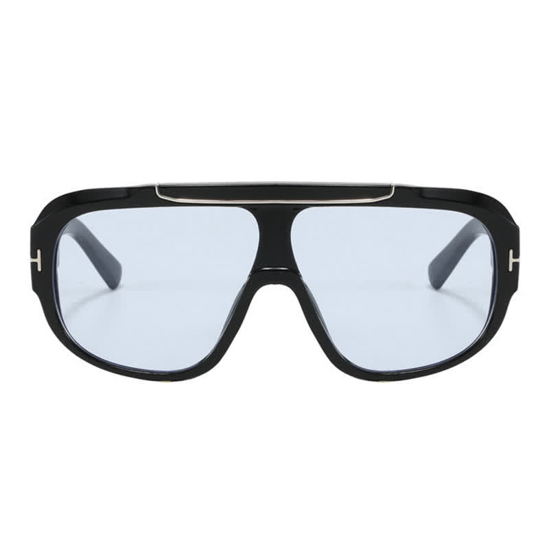 'T' Design Oversized Aviator Sunglasses