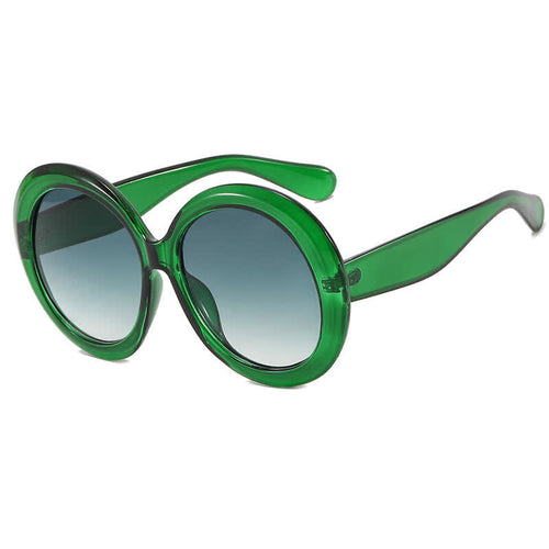 Round Frame Hipster Oversized Sunglasses