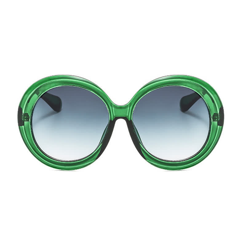 Round Frame Hipster Oversized Sunglasses