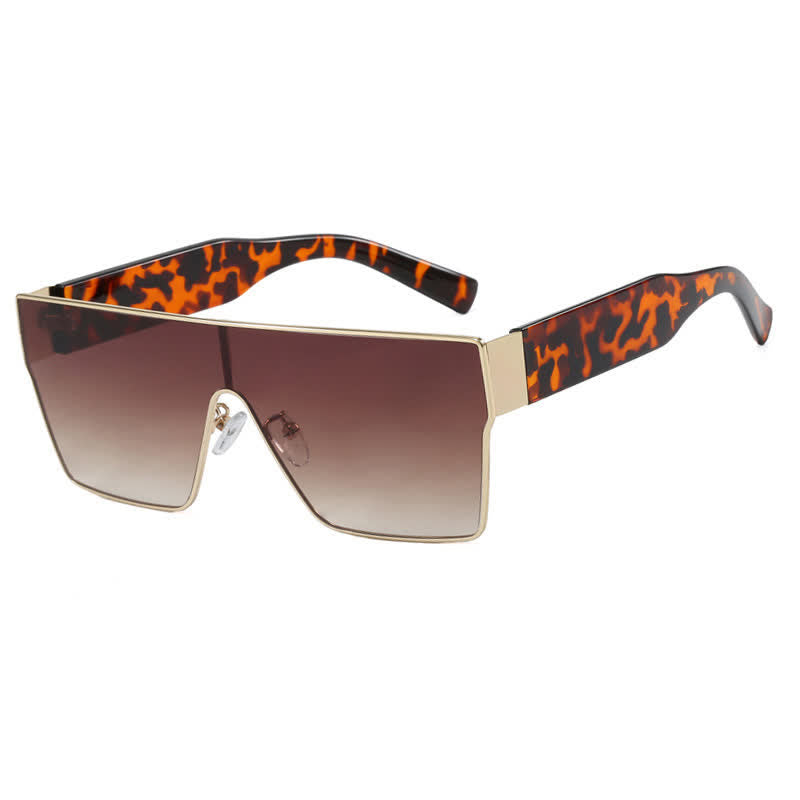 One-piece Square Frame Oversized Sunglasses