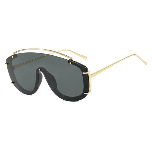 One-piece Oversized Aviator Sunglasses