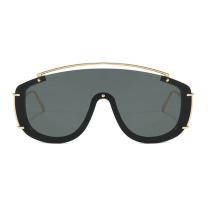 One-piece Oversized Aviator Sunglasses